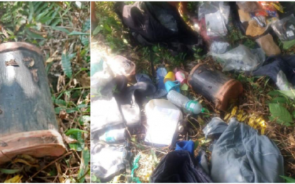 <p><strong>RECOVERED IED.</strong> Government troops recover an improvised explosive device and other personal belongings during the focused military operations at Sitio Cabungahan, Barangay Cagsiay in Mauban town, Quezon on August 14, 2019. The recovered items are believed to be from suspected New People's Army members. <em>(Photos courtesy of 2ID-DPAO)</em></p>