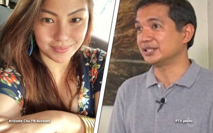 <p>Krizette Laureta Chu (left) and former Bayan Muna party-list Rep. Teddy Casiño (right)</p>