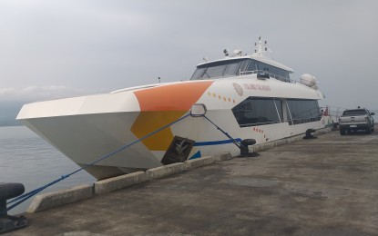 <p><strong>FAST CRAFT.</strong> The cruise-yacht type fast craft "MV Island Calaguas" with sophisticated amenities will sail from Castilla, Sorsogon to Masbate starting on Friday (Aug. 23, 2019). The fast craft can load up to 183 passengers. <em>(PNA photo by Jorge Hallare)</em></p>