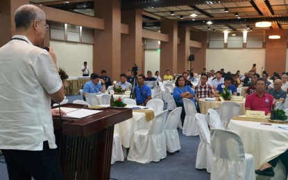 <p><strong>PEACE AGENDA.</strong> Negros Occidental Governor Eugenio Jose Lacson speaks before the participants of the End Local Communist Armed Conflict Planning Workshop held at the Negros First Residences in Bacolod City on Thursday (August 22, 2019). The activity was a prelude to the creation of the Negros Occidental Task Force to End Local Communist Armed Conflict. <em>(Photo courtesy of PIO Negros Occidental/Richard Malihan)</em></p>