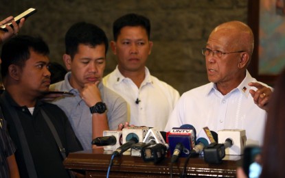 <p><strong>SOUTH KOREAN OFFER. </strong>Defense Secretary Delfin Lorenzana says South Korea will finance the country's Corvette Acquisition Project (CAP), in an interview with reporters in Camp Aguinaldo on Friday (August 23, 2019). The project is part of the modernization of the Philippine Navy. <em>(PNA photo by Joey O. Razon)</em></p>
