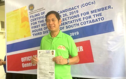 Ex-SoCot Solon Files COC For GenSan House Seat | Philippine News Agency