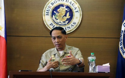 <p>Navy flag-officer-in-command Vice Admiral Robert Empedrad <em>(PNA photo by Joey O. Razon)</em></p>