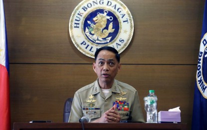 <p>Philippine Navy (PN) flag-officer-in-command, Vice Adm. Robert Empedrad. <em>(PNA photo by Joey O. Razon)</em></p>