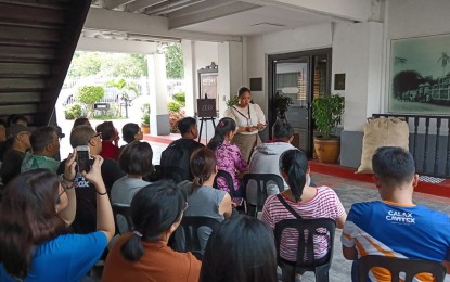 <p><strong>FIRST LIVING MUSEUM AT MEA. </strong>Level up your museum experience with<em> "Sa Aming Tahanan"</em> (In Our Home), a new and dynamic learning approach to impart the life and times of General Emilio Aguinaldo which runs at the Museo ni Emilio Aguinaldo every other Saturday until December. Photo shows Doña Trinidad Aguinaldo played by Lean Aldea as she gives insights into Aguinaldo's childhood and birthplace. <em>(Photo courtesy of Kawit Tourism office)</em></p>