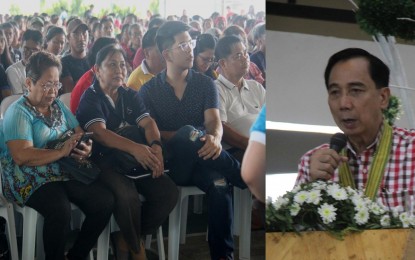 <p><strong>SUPPORT TO AFFECTED FARMERS</strong>.  Department of Agriculture (DA) Secretary William Dar belies reports that there are rotting rice stocks in NFA warehouses during his visit at the Mariano Marcos State University (MMSU) in Batac City on Friday (August 30, 2019). Dar visited Ilocos Norte province twice this week after most farmers suffered from Typhoon “Ineng”<em>. (Photo by Perry B. Dafun, MMSU StratCom)</em></p>