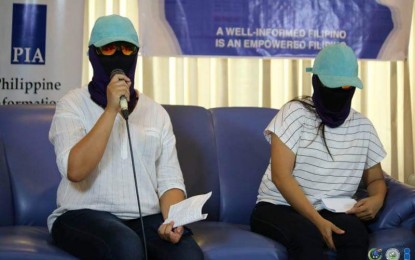 <p><strong>REBEL RECRUITMENT.</strong> Two former female members of the communist New People's Army bare the extent of rebel recruitment in schools in Northern Mindanao during Friday's "Talakayan sa PIA" in Cagayan de Oro City. <em>(Photo courtesy of PIA-10)</em></p>
