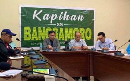 <p><strong>KAPIHAN SA BANGSAMORO.</strong> Bangsamoro Autonomous Region in Muslim Mindanao Interior and Local Government Minister Naguib Sinarimbo speaks during the “Kapihan sa Bangsamoro” here Tuesday (Sept. 3, 2019) where he bared the creation of a special committee to convince the outlawed Bangsamoro Islamic Freedom Fighters to return to the fold of the law. <em>(PNA photo by Noel Punzalan)</em></p>