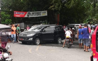 <p>Former Pangasinan Governor Amado Espino Jr. was ambushed while aboard his car. <em>(Photo courtesy of Verna Beltran/Radyo Pilipinas 1 Dagupan)</em></p>