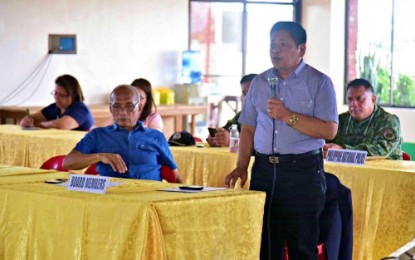 <p><strong>TWG FORMATION.</strong> North Cotabato Board Member Kelly Antao speaks during the first-ever meeting on Tuesday (Sept. 10) of the Technical Working Group at the North Cotabato provincial capitol in Kidapawan City for the smooth transfer of jurisdiction of the province’s 63 villages to the Bangsamoro Autonomous Region in Muslim Mindanao.<em> (Photo courtesy of North Cotabato PIO)</em></p>