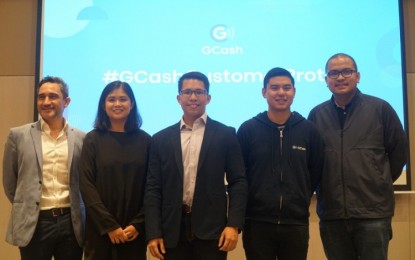 <p><strong>SECURED TRANSACTIONS</strong>.  In a bid to provide more secured transactions, the country’s leading mobile wallet GCash launched its Customer Protect program on Wednesday (Sept. 11, 2019). From left: GCash Chief Data Officer JF Darre, GCash Head of Risk Decision Center Peach Orbe, GCash Lead for Customer Protect Miggy Santos, GCash Chief Marketing Officer Chris Manguera, and GCash Chief Corporate Affairs Officer Ney Villaseñor. <em>(Contributed photo)</em></p>