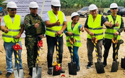 <p><strong>GROUNDBREAKING.</strong> Negros Oriental Governor Roel Degamo (3rd from left) leads the groundbreaking of a PHP380-million farm-to-market road that connects the villages of Trinidad and Hilaitan in Guihulngan City. This is part of the activities of the Negros Oriental Task Force to End Local Communist Armed Conflict (NOTF-ELCAC), in line with President Rodrigo Duterte's Whole of Nation approach to achieve inclusive peace and sustainable development. <em>(Photo courtesy of 303rd Brigade, Philippine Army)</em></p>