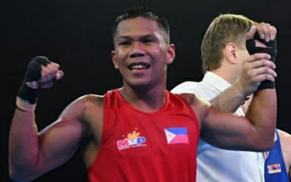 <p>Tokyo Olympic qualifier Eumir Marcial <em>(File photo)</em></p>