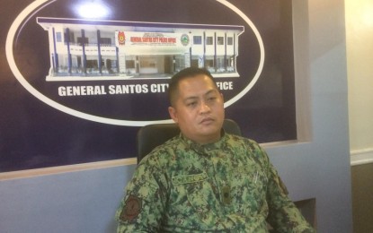 <p>Maj. Rexor Jake Canoy, spokesperson of the General Santos City Police Office. <em>(PNA GenSan file photo)</em></p>