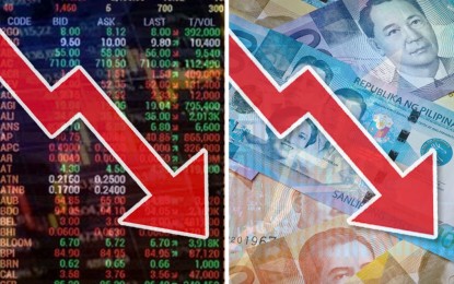 <p><strong>WEAKER.</strong> Both the Philippine Stock Exchange index (PSEi) and the peso ended weaker on Tuesday (Jan. 31, 2023) as the Federal Open Market Committee (FOMC) started its two-day meeting. The Federal Reserve is expected to announce a 25 basis points increase on its key rates on Feb. 1 (Manila time). <em>(PNA graphics)</em></p>