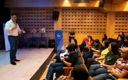 <p><strong>FOI PROGRAM.</strong> PCOO Secretary Martin Andanar urges youth leaders to help promote the government's Freedom of Information program in a speech at the Cinematheque Center in Manila on Saturday (Sept. 28, 2019). President Rodrigo Duterte signed Executive Order No. 2, Series of 2016 or the FOI Program on July 23, 2016, days after he assumed office. <em>(Photo courtesy of PCOO)</em></p>