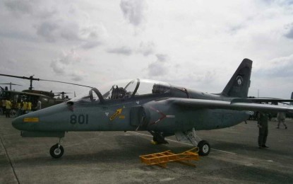 <p>SIAI-Marchetti S-211 jet trainer. <em>(PNA file photo by Priam Nepomuceno)</em></p>