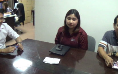 <p><strong>DIPHTHERIA CASE?</strong> Dinalupihan Vice Mayor Renato Matawaran (left), Municipal Health Officer Dr. Johna Mandac and Municipal Administrator Rolando Rojas (not shown in photo) discuss the suspected diphtheria case involving a four-year-old boy in the town on Tuesday (Oct. 1, 2019). The boy was brought to the Dinalupihan District Hospital but was immediately transferred to San Lazaro Hospital in Manila.<em> (Photo by Ernie Esconde)</em></p>