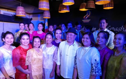<p><strong>'KALKALI'</strong>. National Commission for Culture and the Arts chair Virgilio Almario (center) poses with members of Banda Kawayan after the kick-off ceremony of the National Indigenous People (IP) Month held at the NCCA lobby in Manila on Wednesday (Oct. 2, 2019). A forum dubbed as "Kalkali" (word for conversations), set on October 28-29, will be held at the Maryhill School of Theology in Quezon City. (<em>PNA photo by Cristina Arayata</em>) </p>