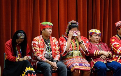 <p><strong>ORDEAL</strong>. Bae Chiary Balinan (middle) cries as she recounts her ordeal under the CPP-NPA, in a forum in Paris France on Sept. 30, 2019. Balinan and other tribal leaders are making their way across Europe to rally the international community to resist the narratives of the CPP-NPA. <em>(Contributed photo)</em></p>
<p> </p>
