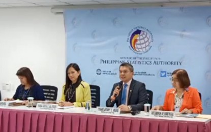 <p><strong>INFLATION SLOWS IN SEPTEMBER</strong>. Undersecretary Claire Dennis Mapa, head of the Philippine Statistics Authority (PSA), says the country's inflation rate slowed further to 0.9 percent in September, in a press briefing on Friday (Oct. 4, 2019). This is a drop from 1.7 percent in August and the lowest since 1.3 percent in June 2016. (Screengrab from PSA Facebook page)</p>