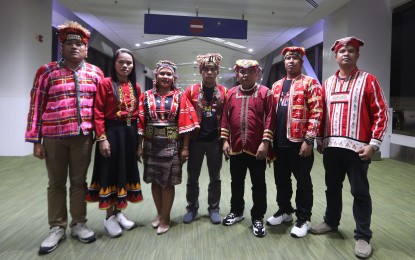 <p><strong>AMBASSADORS OF TRUTH.</strong> Members of Indigenous Peoples (IPs) communities, who joined the 2019 Europe Truth Caravan, arrive at the Ninoy Aquino International Airport (NAIA) Terminal 1 on Friday (Oct. 4, 2019). During the caravan, the group shared the atrocities and illegal activities committed by the Communist Party of the Philippines - New People's Army in their communities, including the killing of some IP leaders. <em>(PNA photo by Avito C. Dalan)</em></p>