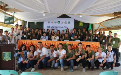 <p><strong>YOUTH EMPOWERMENT.</strong> Sanggunian Kabataan presidents from different barangays in Butuan City participate in the first Leadership Development Training conducted by the Army's 402nd Infantry Brigade in partnership with the local government of Butuan City at the Jamboree Site, Barangay Alubihid, Buenavista, Agusan del Norte on October 4, 2019. Army officials underscored the role of the youth in the continuing fight against insurgency. <em>(Photo courtesy of the Army's 402nd Brigade)</em></p>