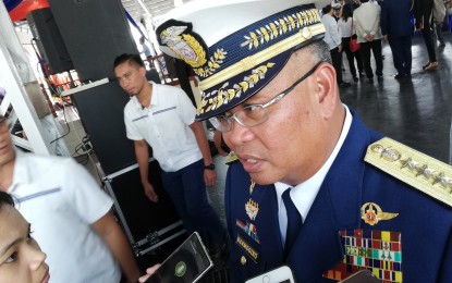 <p><strong>LOOMING RETIREMENT.</strong> PCG Commandant, Admiral Elson Hermogino answers questions from the media during the 118th anniversary of the PCG on Thursday at the PCG headquarters in Port Area, Manila. Hermogino said the five candidates they submitted to President Rodrigo Duterte are the most senior officers of the PCG and are the most qualified. <em>(PNA photo by Raymond Carl Dela Cruz)</em></p>