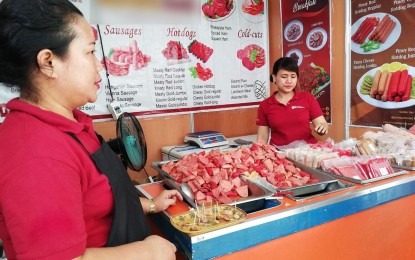 <p><strong>PINOY PORK</strong>. Various processed meat products are on display during the opening of the National Meat Inspection Service (NMIS) Meat Safety Consciousness Week. It also launches the "Pinoy Pork is Safe to Eat" Awareness Campaign held at NMIS central office in Quezon City on Monday (Oct. 14, 2019). <em>(PNA photo by Loretta Allarey Paje)</em></p>