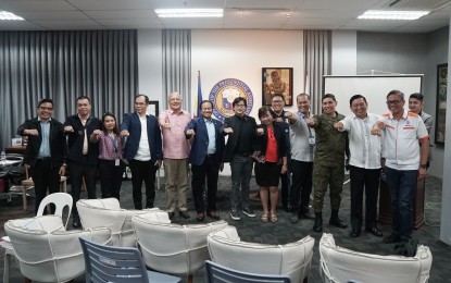 <p><strong>ANTI-INSURGENCY PROJECTS.</strong> Secretary Michael Lloyd Dino (seventh from left), head of the Office of the Presidential Assistant for the Visayas, poses for a photo with regional officials of different national government agencies heading different clusters of the Regional Task Force to End Local Communist Armed Conflict (RTF-ELCAC) after a meeting in his office on Sept. 16, 2019. The cluster heads presented various projects amounting more than PHP30 million that is meant to address insurgency in Negros Oriental. <em>(Photo courtesy of the Office of the Presidential Assistant for the Visayas)</em></p>