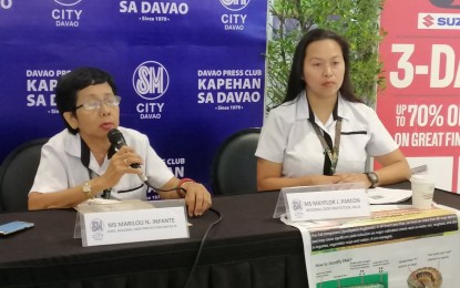 <p><strong>CROP THREAT.</strong> Officials from the Department of Agriculture in Region 11 warn farmers in Davao Region on the possible infestation of the destructive fall armyworm during a press conference in Davao City on Monday (Oct. 14, 2019). DA says the pest can destroy as much as 70 to 100 percent of infected crops. <em>(PNA photo by Che Palicte)</em></p>