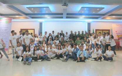 <p><strong>YOUTH TRAINING.</strong> Sixty youth leaders from the provinces of Western Visayas pose for a photo opportunity after completing the three-day Regional Youth Leadership Summit (RYLS) organized by the Philippine Army’s 3rd Infantry Division at Camp Peralta, Jamindan, Capiz, on Sunday (Oct. 13, 2019). The summit is one of the programs of the Army to protect the youth from recruitment by the Communist Party of the Philippines-New People’s Army. <em>(Photo courtesy of Philippine Army's 3rd Infantry Division Public Affairs Office)</em></p>