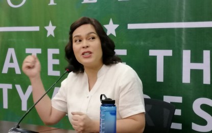 <p>SAMAL-DAVAO BRIDGE. Davao City Mayor Sara Z. Duterte says the PHP10 billion Davao-Samal Bridge project is already on its final stages during her State of the City Address (SOCA) Monday (Oct. 14, 2019). Conceptualized 40 years ago, the bridge project has been identified as among the big-ticket infrastructure initiatives under President Rodrigo Duterte’s administration.<em> (PNA photo by Che Palicte)</em></p>