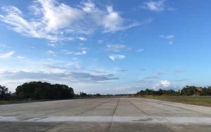 <p><strong>RUNWAY.</strong> Photo shows the rehabilitated portion of the Surigao City Airport’s runway which was damaged by a magnitude 6.7 quake on February 10, 2017. The contractor said repair and rehabilitation of the affected runway is expected to be completed by February next year. <em>(PCOO photo)</em></p>