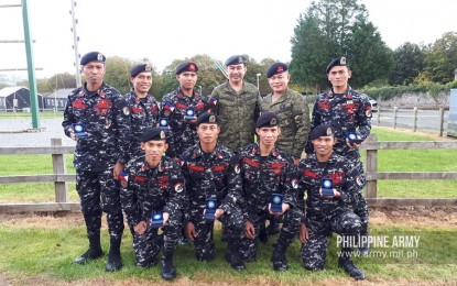 <p><strong>SILVER MEDALISTS.</strong> Eight Philippine Army (PA) Scout Rangers, who participated in the United Kingdom's Exercise Cambrian Patrol 2019 (Ex CP 2019) held in Wales, bag the Silver Medal for their feat. The Ex CP is an annual international military exercise hosted by Headquarters 160th (Welsh) Brigade and tagged as the British Army’s premier patrolling event that provides mission-focused and scenario-based exercises. <em>(Photo courtesy of Army Chief Public Affairs)</em></p>