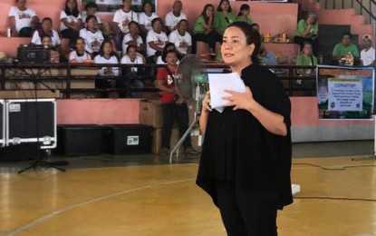 <p><strong>SUPPORT FOR FARMERS.</strong> Cantilan, Surigao del Sur Mayor Maria Carla Pichay leads the opening of the first Funders’ Forum on Tuesday (Oct. 15, 2019) that would enable farmers’ groups to connect to national agencies of the government. The local government has also allotted funds to subsidize the seeds and fertilizer needs of farmers. <em>(Photo courtesy of Municipality of Cantilan Facebook Page)</em></p>