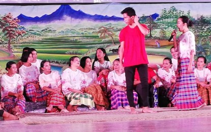 <p><strong>IP RIGHTS.</strong> Members of the Panay-Bukidnon IP community from Barangay Panuran, Lambunao town perform a cultural show. NCIP regional director Ana Burgos said on Thursday (Oct. 17, 2019) the IPs in Lambunao is now qualified to have their mandatory representative in the council because of the presence of an ancestral domain area. <em>(PNA photo by Perla G. Lena)</em></p>