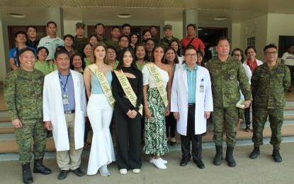 <p><strong>BEAUTY WITH A HEART. </strong>Three Miss Earth 2018 winners join an outreach program for persons with disabilities (PWDs) and senior citizens confined at the Veterans Memorial Medical Center in Diliman, Quezon City on Friday (Oct. 18, 2019). The activity was aimed at increasing the awareness of military personnel regarding the condition of PWDs and senior citizens and to promote the Armed Forces as a people-oriented organization who cares for all Filipinos especially the elderly, the disabled veterans and their dependents. <em>(Photo courtesy of AFP Public Affairs Office)</em></p>