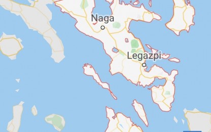 <p>Google map of parts of Bicol region</p>