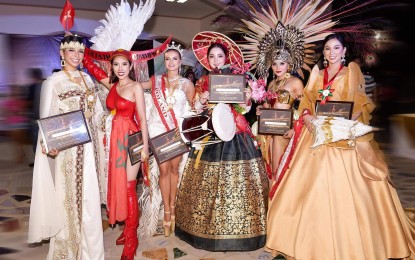<p><strong>INTERNATIONAL BEAUTIES.</strong> Winners in the best in national costume were (L-R) Miss Morocco, Miss Vietnam, Miss Poland, Miss Vietnam, Miss Mexico and Miss Philippines. The coronation night is set at the Armed Forces of the Philippines Theater in Quezon City on Oct. 27, 2019. <em>(Photo courtesy of Miss Tourism Queen Worldwide)</em></p>