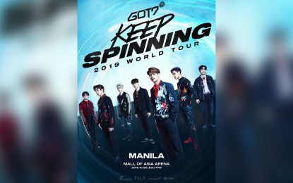<p>GOT7 Keep Spinning 2019 World Tour poster. <em>(Photo taken from pulp.ph.)</em></p>