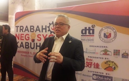 <p><strong>BUSINESS AS USUAL</strong>. Trade Secretary Ramon Lopez attended an event in Shanghai, China in November 2019. Lopez also participated in an informal World Trade Organization ministerial meeting on the sidelines of the China International Import Expo. <em>(PNA file photo by Kris Crismundo)</em></p>