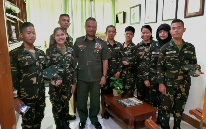 <p><strong>FUTURE LEADERS.</strong> A total of 20 best performing cadets from the Reserve Officers Training Corps (ROTC) are handpicked to attend the leadership training program in Guam this November 17 to 24. Photo shows eight ROTC cadets from the Philippine Army visiting the Office of the Philippine Army Reservists in Taguig City. <em>(Photo courtesy of Lt. Col. Harold Cabunoc)</em></p>