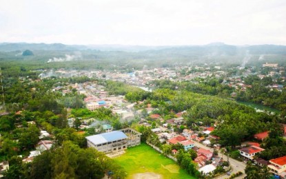 <p><strong>TAINTING GOOD IMAGE.</strong> The panoramic view of Borongan City, the capital of Eastern Samar province. The city government said on Tuesday (Nov. 12, 2019) the bomb attack committed by the New People’s Army could taint the 'good image' of the city. <em>(Photo courtesy of Borongan city government)</em></p>