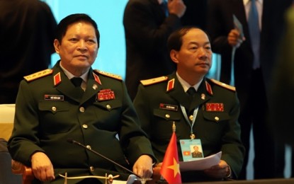 <p><strong>ASEAN MEETINGS.</strong> Vietnamese Defense Minister General Ngô Xuân Lịch during the Asean Defense Ministers’ Meeting (ADMM) Retreat and the sixth ADMM Plus held in Bangkok, Thailand from Nov. 16 to 19. <em>(VNA/VNS Photo)</em></p>