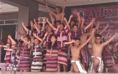 <p>Students of Benguet Science High School perform a traditional dance during the opening of the Adivay and founding anniversary of the province in 2018. <em>(PNA file photo by Liza T. Agoot)</em></p>