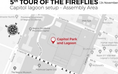<p><strong>BIKE TOUR.</strong> Participants in the 5th Tour of the Fireflies will take off from the Capitol Lagoon grounds in Bacolod City at 6 a.m. on Sunday (Nov. 24, 2019). Some 4,000 bikers will traverse the 78-km. route from Bacolod to the southern city of Himamaylan in Negros Occidental, during the advocacy ride for clean air and road safety. <em>(Photo from Provincial Environment Management Office Facebook page)</em></p>