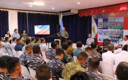 <p><strong>MARITIME TRAINING.</strong> The First Philippine-Indonesia Maritime Training Activity (MTA) kicks off at the Naval Station Felix, Apolinario, Panacan, Davo City, on Monday (Nov. 25, 2019).  Four Philippine naval ships are joining, with the Indonesians deploying KRI Layang and KRI Pandarong during the activity. <em>(Photo courtesy of the Mindanao Eastern Command)</em></p>