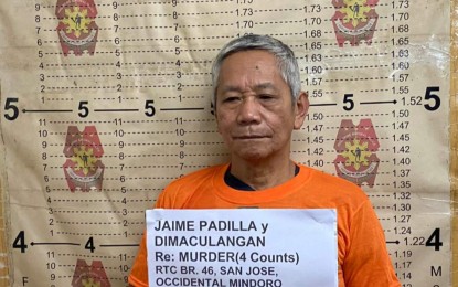 <p><strong>NPA LEADER NABBED.</strong> NCRPO chief, Brig. Gen. Debold Sinas announces the arrest of ranking communist leader Jaime Padilla in a press briefing held at Quezon City Police District Station 10 Tuesday (Nov. 26, 2019). Padilla, spokesperson of the NPA Southern Tagalog and a member of the CPP's National Information Bureau, has a standing warrant of arrest for multiple murder and kidnapping. <em>(Photo courtesy of NCRPO)</em></p>