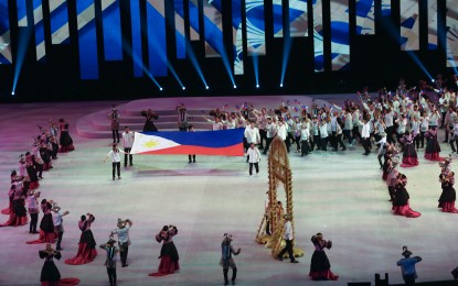 <p>The Philippine delegation enters the stage during the parade of nations at the opening of the 2019 Southeast Asian Games<em> (File photo)</em></p>